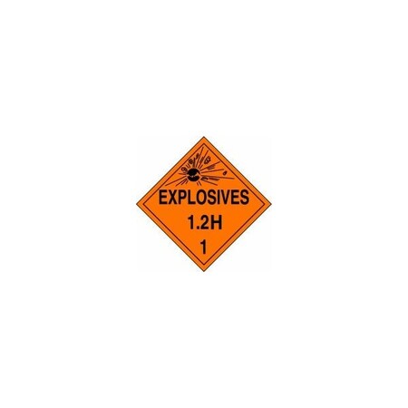 Accuform DOT PLACARD HAZARD CLASS 1  MPL116FV50 MPL116FV50